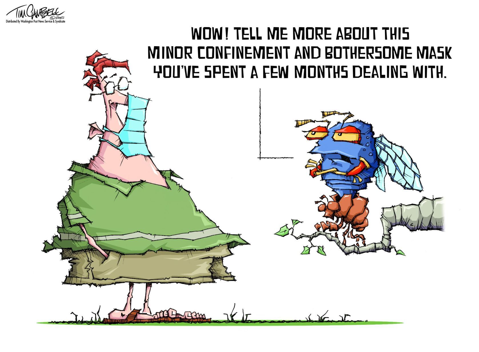Tim Campbell cartoon